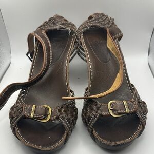 Frye Audrey Dark Brown Leather Women's Sandals